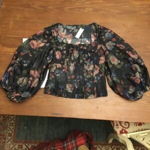 Anthropologie Floral Blouse